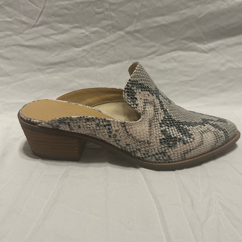 Women's Snakeskin Mule Shoes